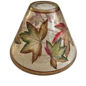 SOLD Vintage Yankee Candle crackle glass candle lamp shade
